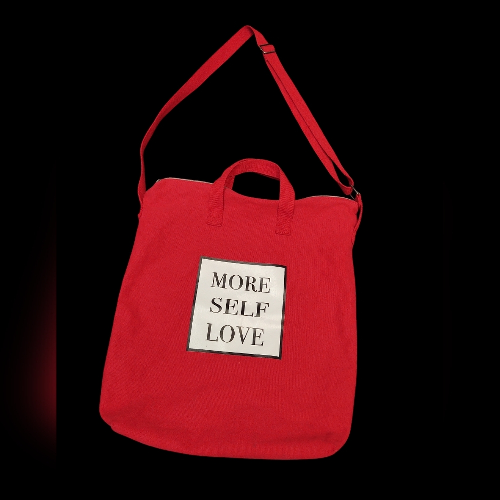 *FREE W/ Purchase* Red Tote Bag with Inspirational Quote